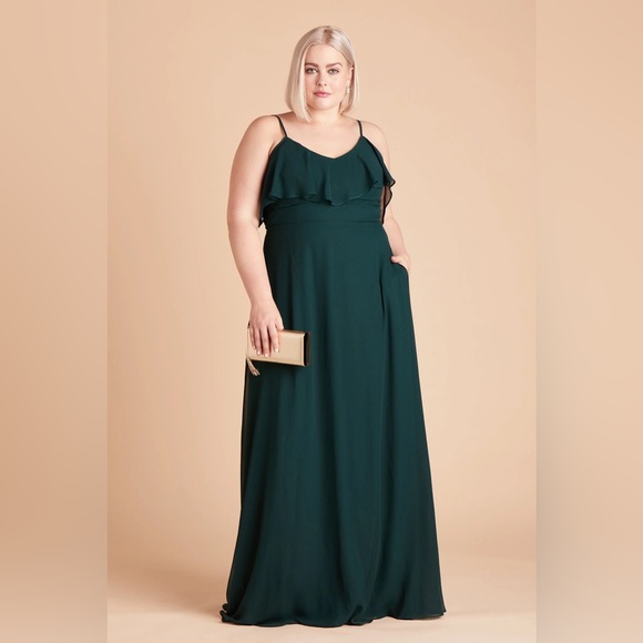1X /14 / 16 JANE CONVERTIBLE BRIDESMAID DRESS CHIFFON EMERALD - Picture 2 of 8